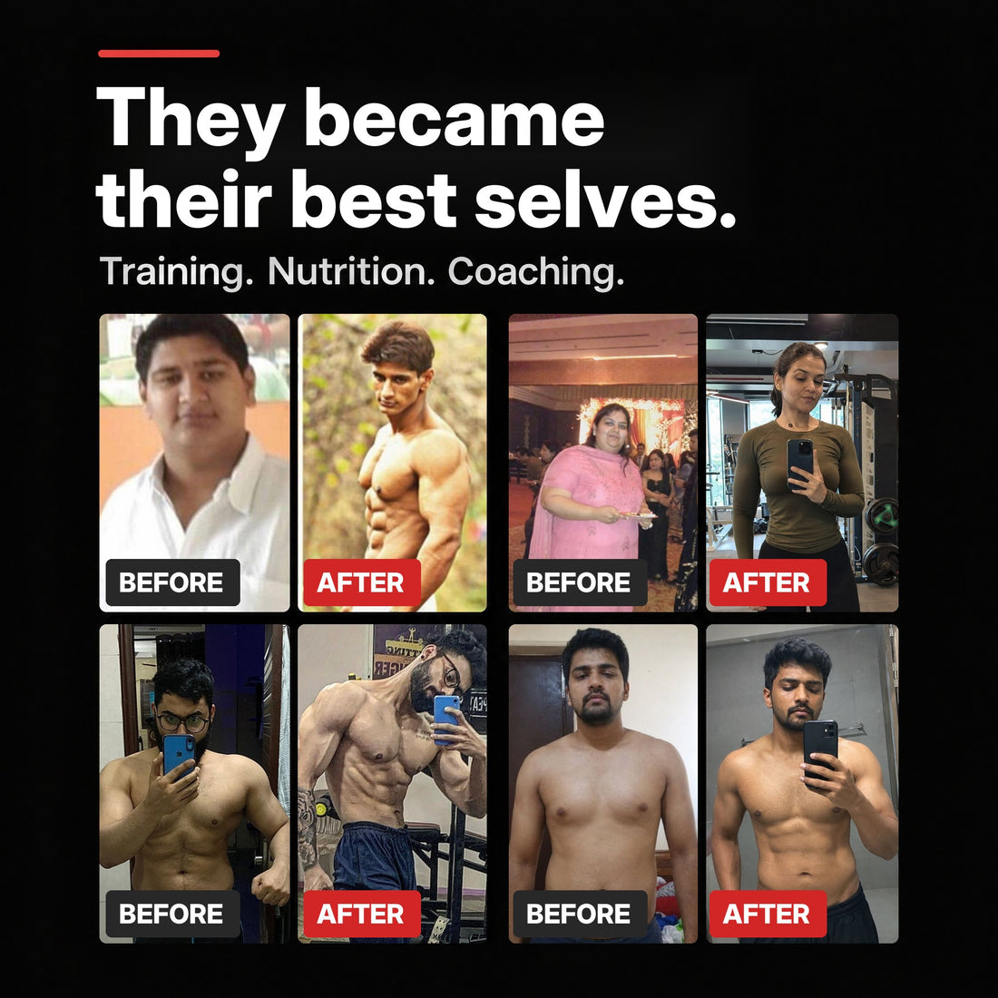 They became their best selves. Real client before and after photos.