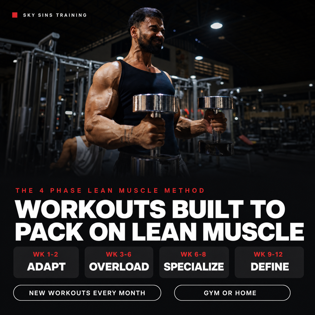 Workouts built to pack on lean muscle - the 4 phase lean muscle method, new workouts every month